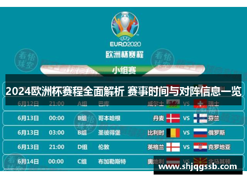 2024欧洲杯赛程全面解析 赛事时间与对阵信息一览